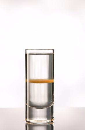 Pousse Café Flainer with an orange layer の写真素材