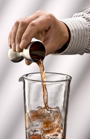 Pour into a mixerの写真素材