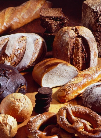 different sorts of bread の写真素材