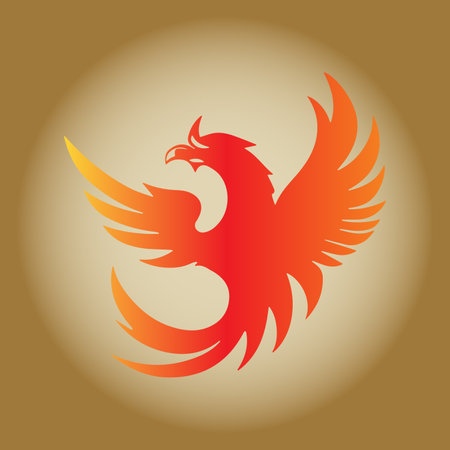 Phoenix bird logo design template.のイラスト素材