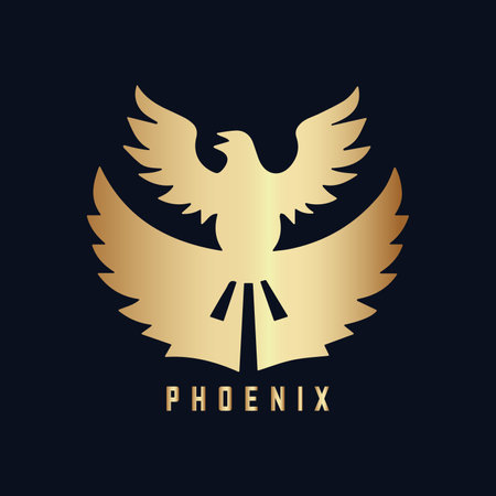 Phoenix bird logo design template.のイラスト素材