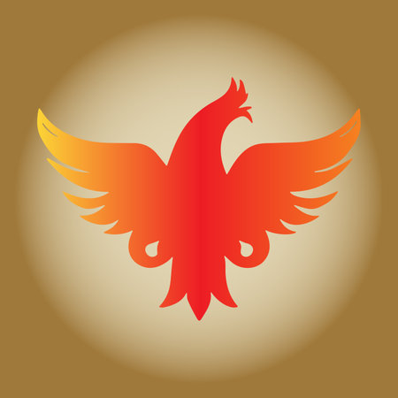 Phoenix bird logo design template.のイラスト素材