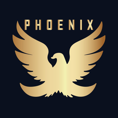 Phoenix bird logo design. Eagle logo template.のイラスト素材