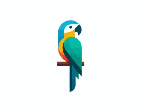 Parrot design, Animal zoo life nature character childhood and adorable theme Vector illustrationのイラスト素材