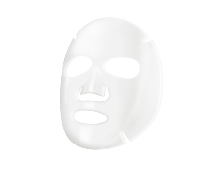 Facial sheet mask on white backgroundの写真素材