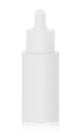 Cosmetic bottle with a dropper on top and blank a labelの写真素材