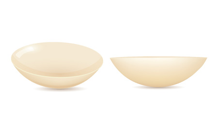 Brown color contact lenses on isolated backgroundのイラスト素材