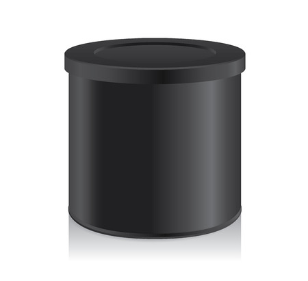 Black can not have logo isolated on white background. Packaging template for food product and other.のイラスト素材