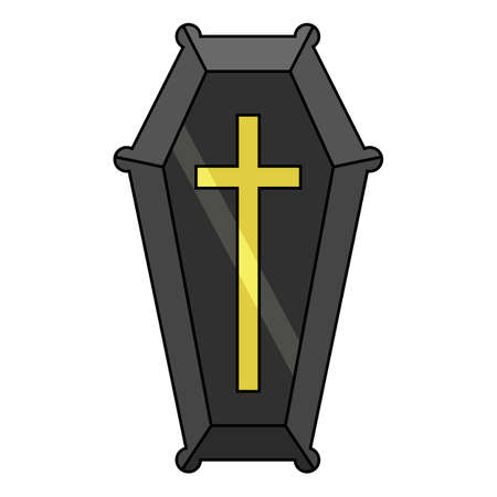 Such an illustration of coffin can be used for a different thing, from holiday element to game details, etc.のイラスト素材