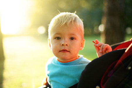 Little kid outdoors