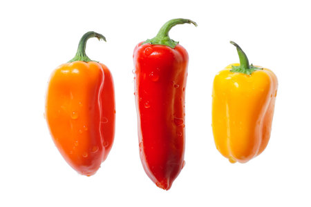 Three Fun Peppers Isolated On White
