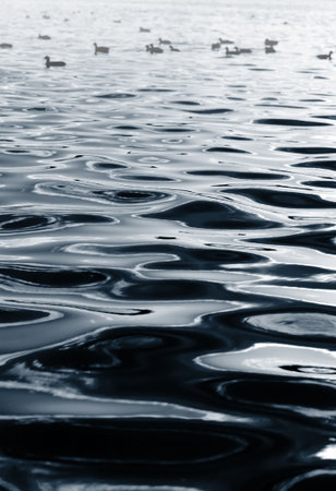 Abstract blue water waves background