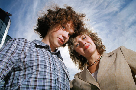 Portrait of a happy young couple