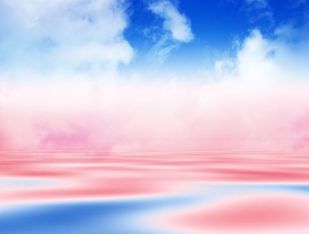 Abstract blue water backgroundの写真素材