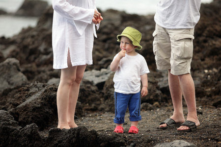 Little boy on a beach