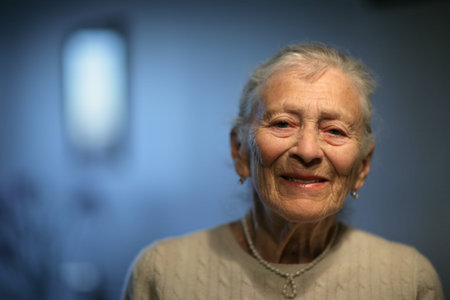 Portrait of a happy senior woman at home
