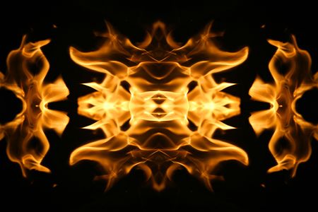Beautiful fire flames background textureの写真素材