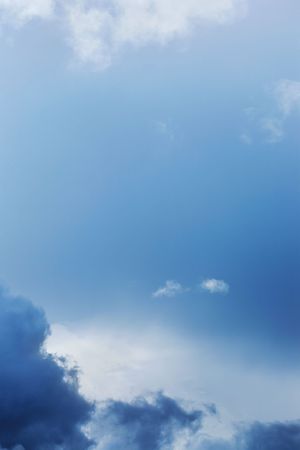 Frame of white clouds over beautiful blue sky の写真素材
