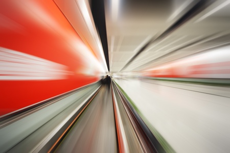 Dynamic colorful motion blur perspective background.の写真素材
