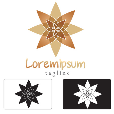 Flower abstract Icon template. Health  SPA abstract icon.のイラスト素材