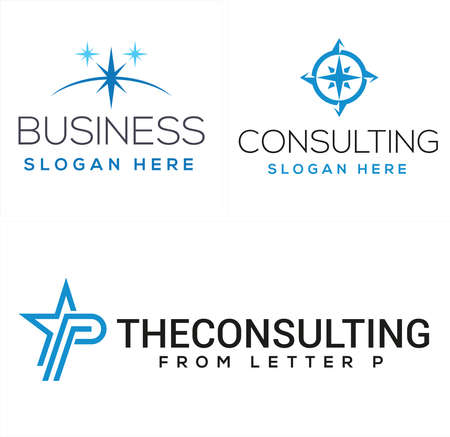 Business consulting travel agency icon logo modernのイラスト素材