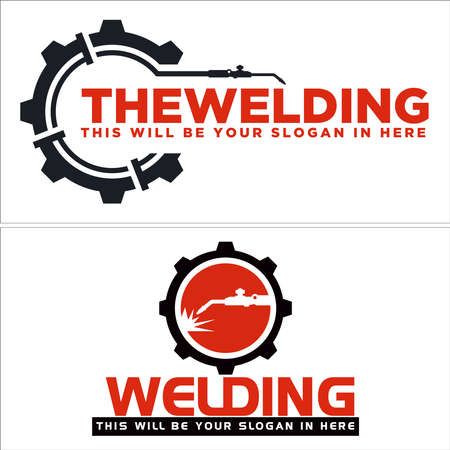 The welding icon with combination gearのイラスト素材
