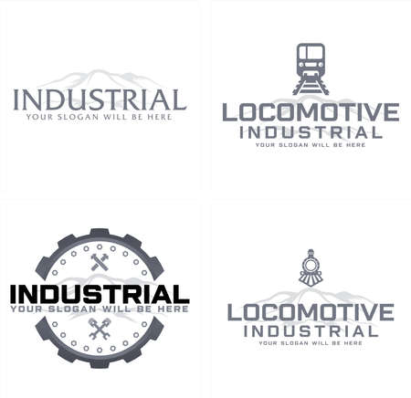 Industrial business locomotives service logoのイラスト素材