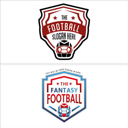Sport American football badge logo designのイラスト素材