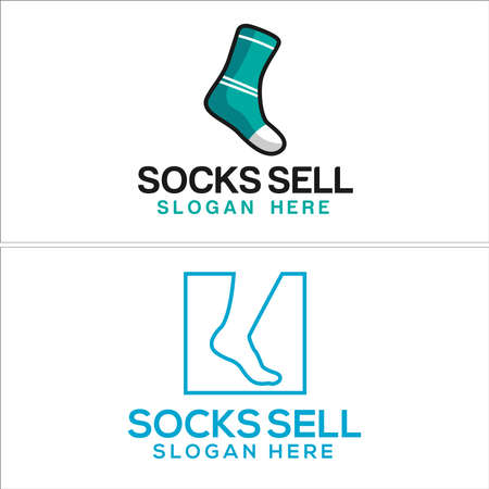 Socks feet logo designsのイラスト素材