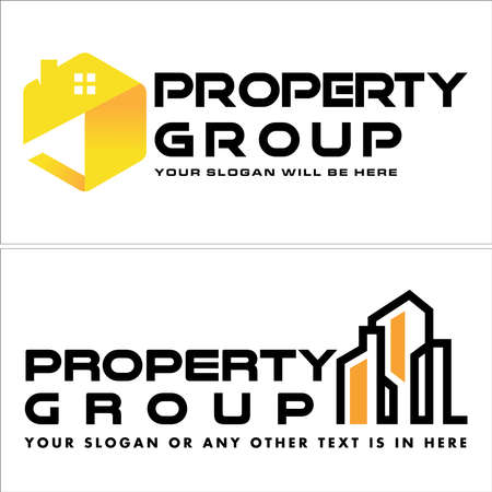 Real estate property home building logo designのイラスト素材