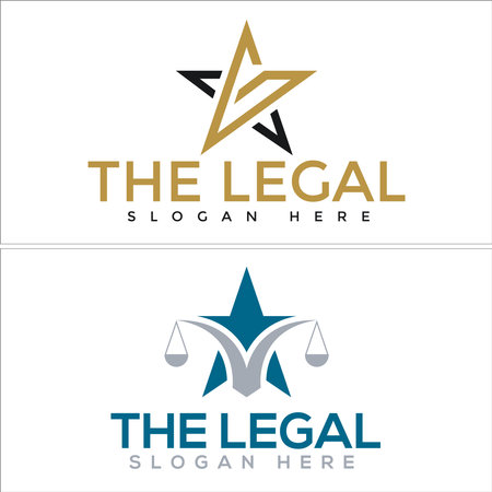 Law firm logo designのイラスト素材