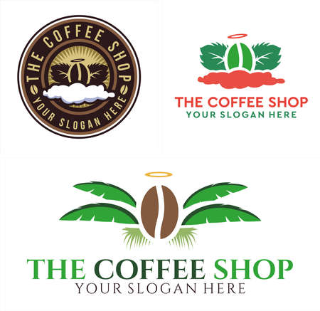 Coffee shop logo designのイラスト素材