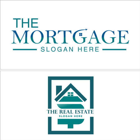 Real estate mortgage building home logo designのイラスト素材