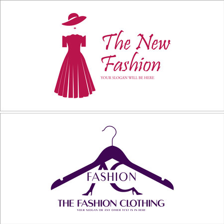 Fashion clothing accessories store women logo designのイラスト素材
