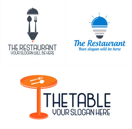 The restaurant business food drink catering logo designのイラスト素材