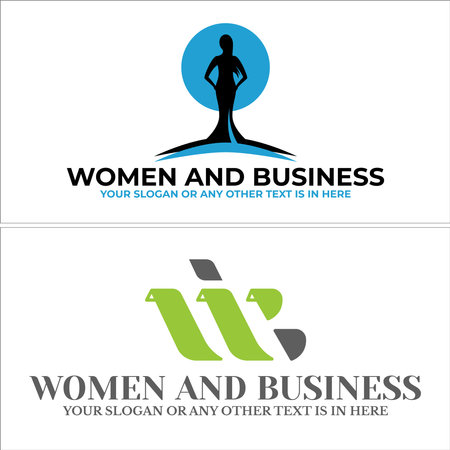 Women fashion model logo design vectorのイラスト素材