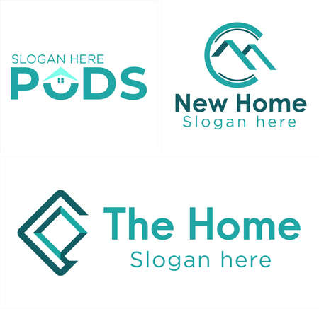 Home roof vector letter P  design real estate mortgage buildingのイラスト素材