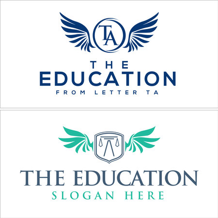 Education academy justice logo designのイラスト素材