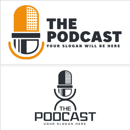 Podcast communications technology logo designのイラスト素材