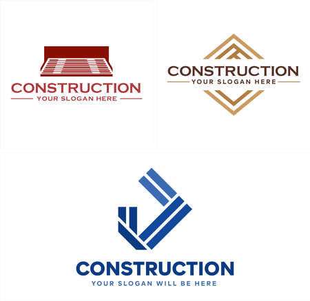Construction rooftop business logo designのイラスト素材