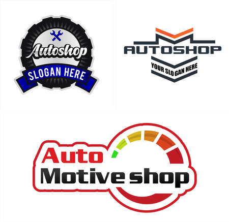Automotive repair workshop logo designのイラスト素材