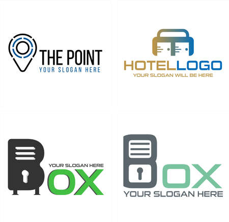 Travel hotel point pin map logo designのイラスト素材