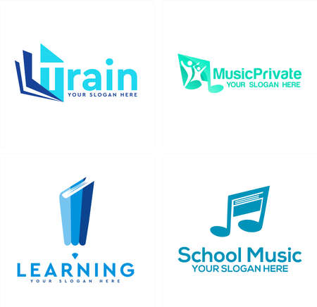 Education school music logo designのイラスト素材
