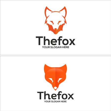 Fox head modern icon logo designのイラスト素材