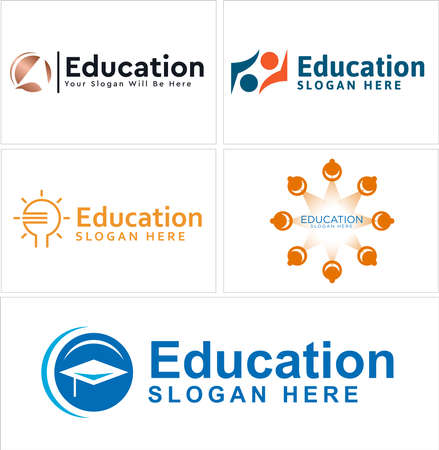 Education school spotlight lamp logo designのイラスト素材