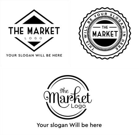 Store fashion label emblem market logo designのイラスト素材