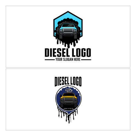 Automotive car lubricant droplet emblem logo designのイラスト素材