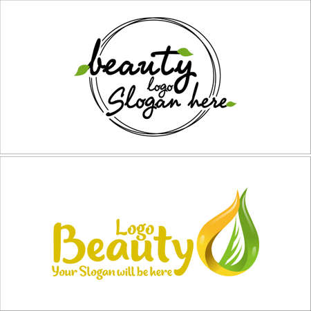 Beauty essential oils women logo designのイラスト素材