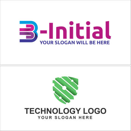 Shield cyber security technology logo designのイラスト素材