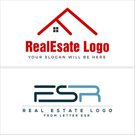 Real estate mortgage home roof logo designのイラスト素材